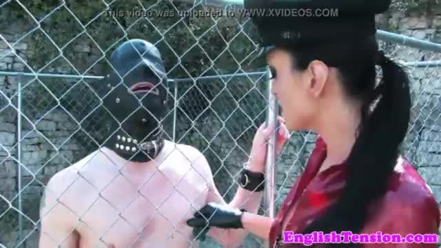 Bdsm femdom demands footworship outdoors
